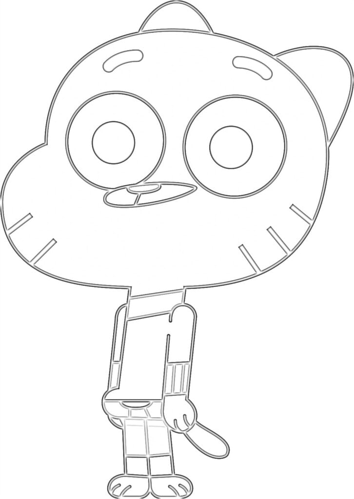 Gumball dessin coloriages 