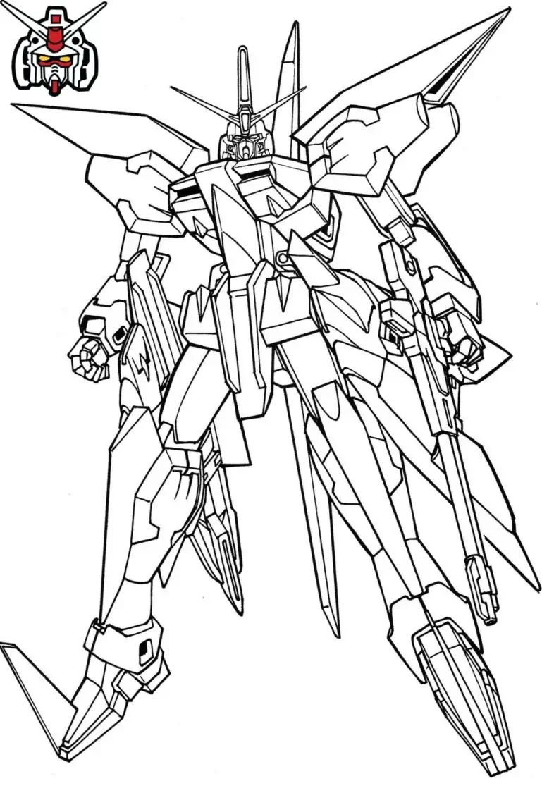 Robot Gundam para colorear
