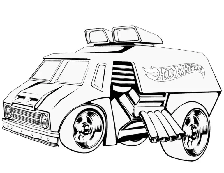 Dessin de roues chaudes coloriages