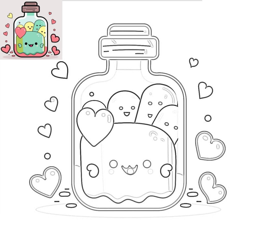 botella kawaii