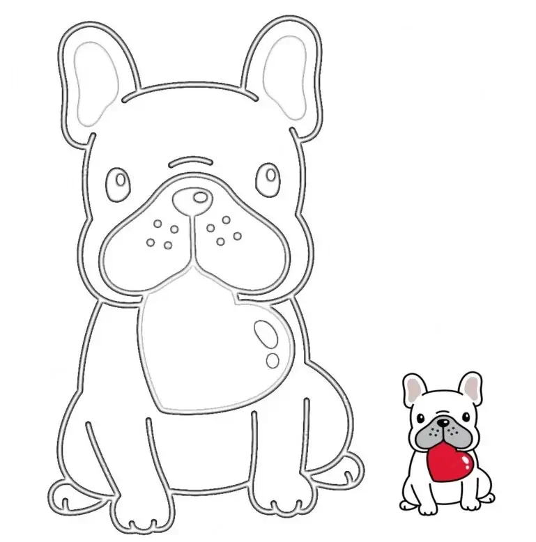 Kawaii 着色のためのかわいい図面犬