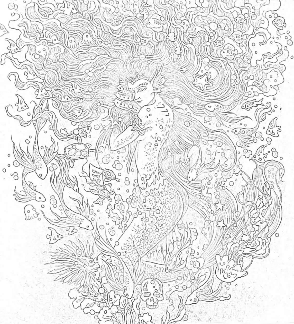 Kerby Rosanes Sirena es para colorear