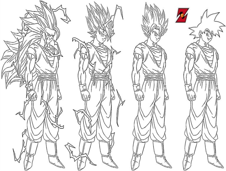 Dragon Ball Z coloriages 🐉 – PEPE.LT