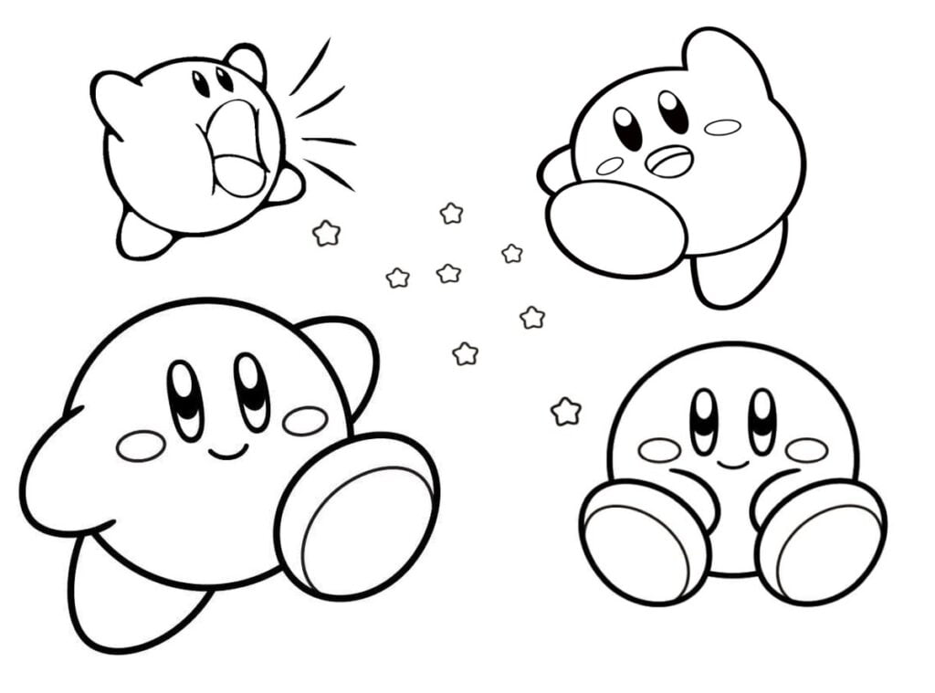 Kirby para colorear