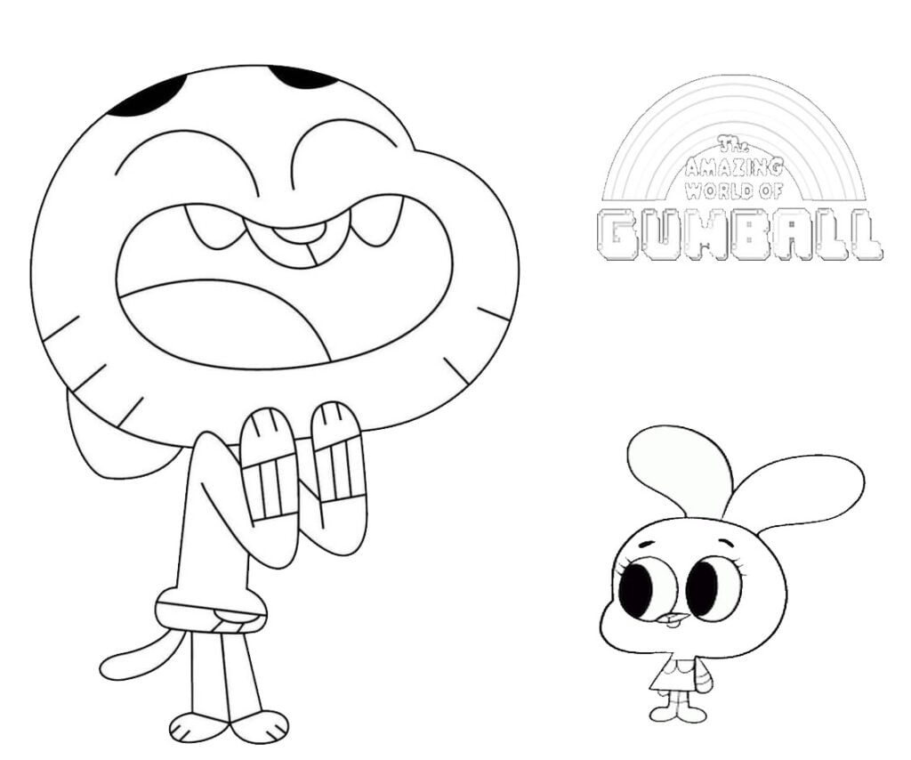 물손  색칠공부 Gumball 토끼