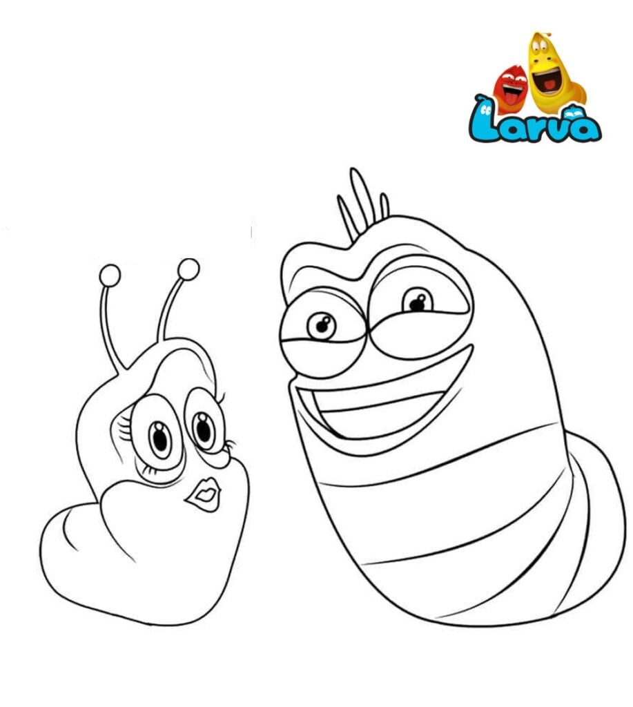 Larva omaľovánky  