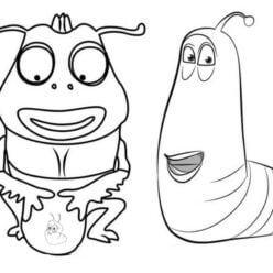 Larva dibujos para colorear