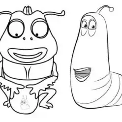 Gambar Larva untuk pewarnaan