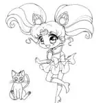 Planse de colorat Sailor Moon