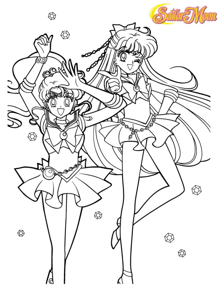 Sailor Moon tegninger til farvelægning