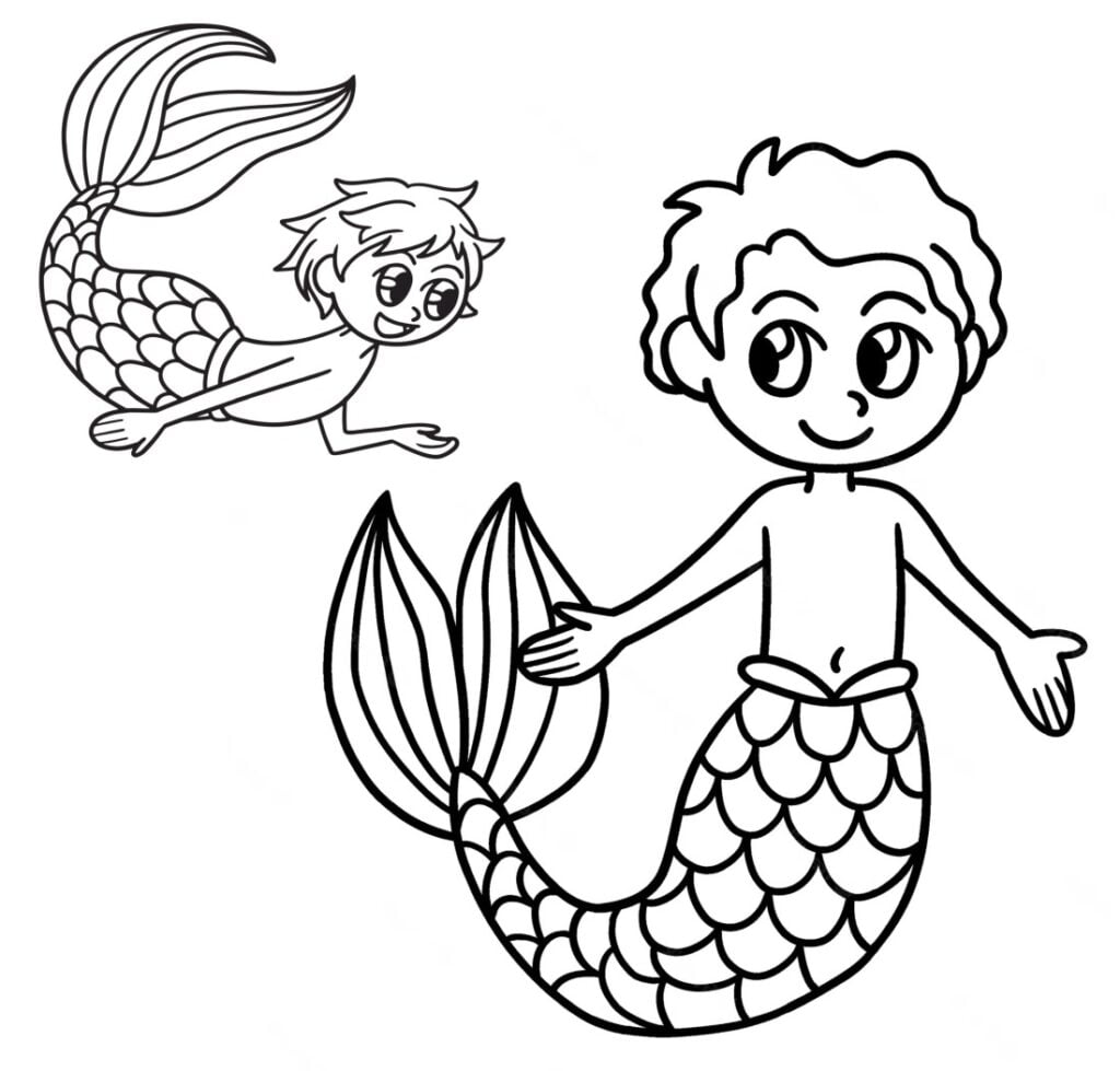 Mermen boyama