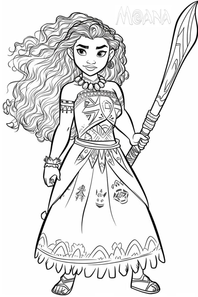 Moana pour coloriages