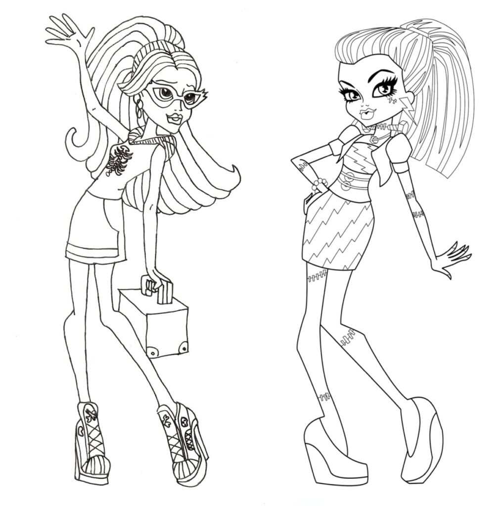 Dibujo de muñecas Monster High para colorear