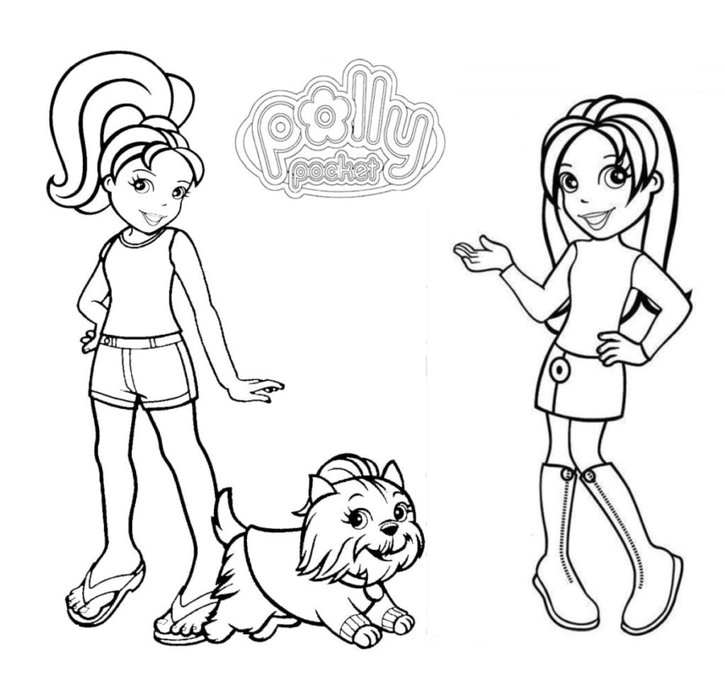 muñecas polly pocket para colorear