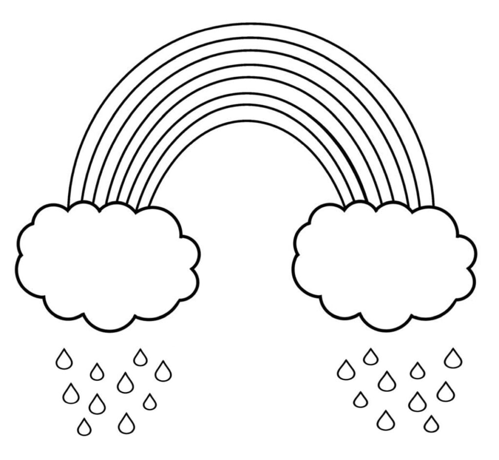 Regnbåge och regn