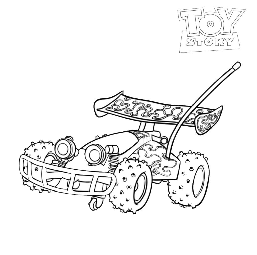 Toy Story RC kleurplaat 