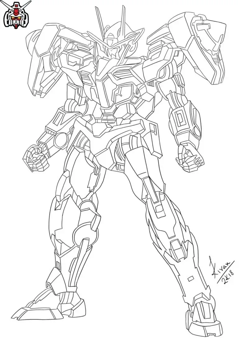 Robot Gundam para colorear