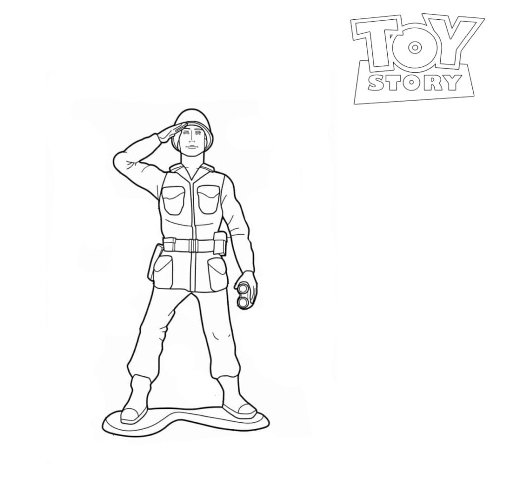 색칠 공부용 Toy Story Sarge