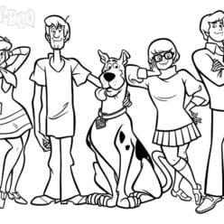 Mga guhit ng Scooby doo para sa pagkukulay