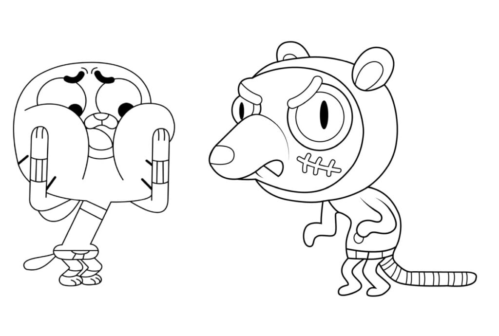 Desenhos Gumball para colorir 🏐 –