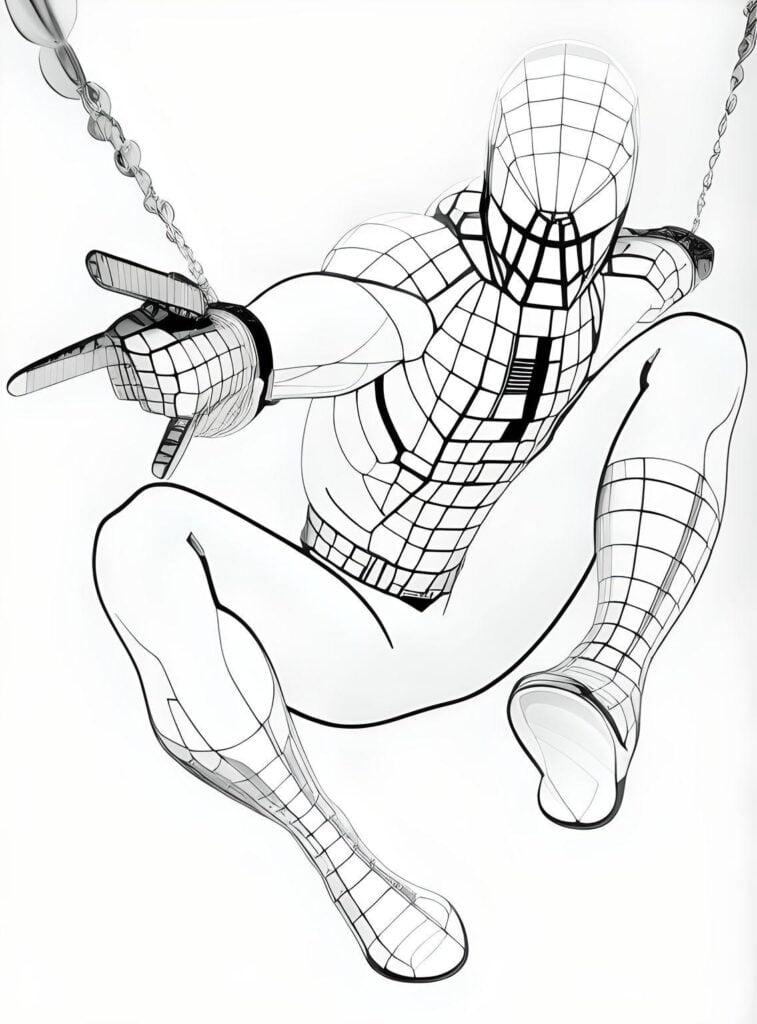 Spiderman robot målarbilder