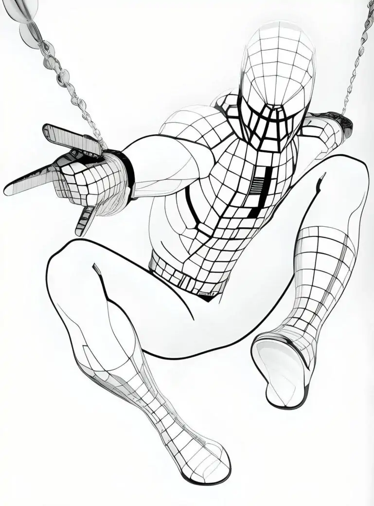Robot Spiderman për ngjyrosje