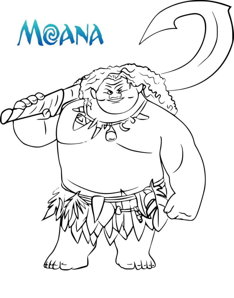 Moana coloración fuerte