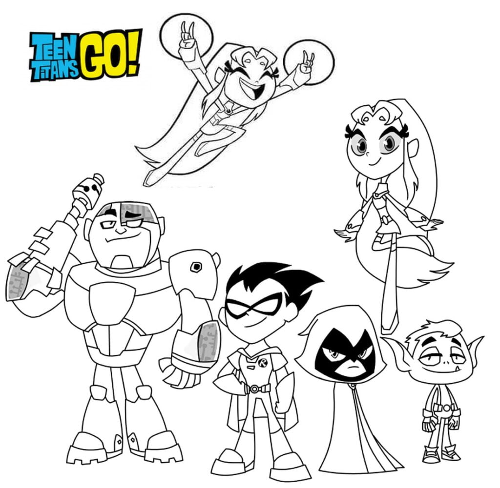 Teen Titan Go-kleurbladsye