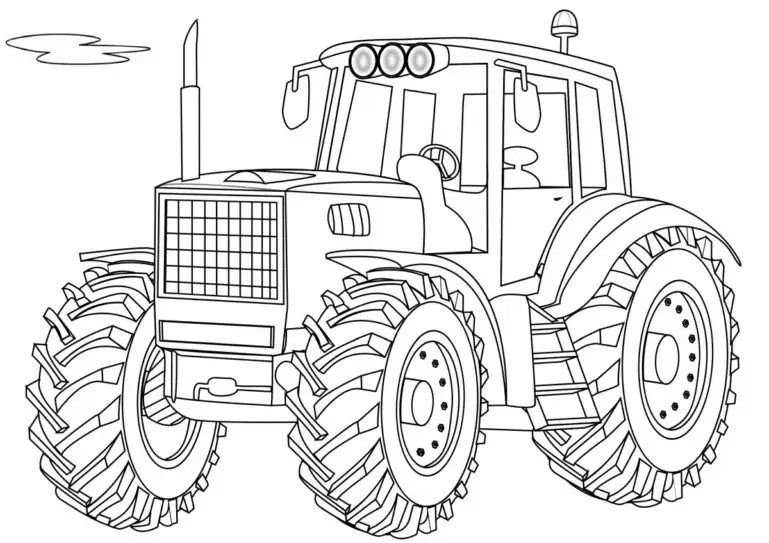 Tracteur coloriages
