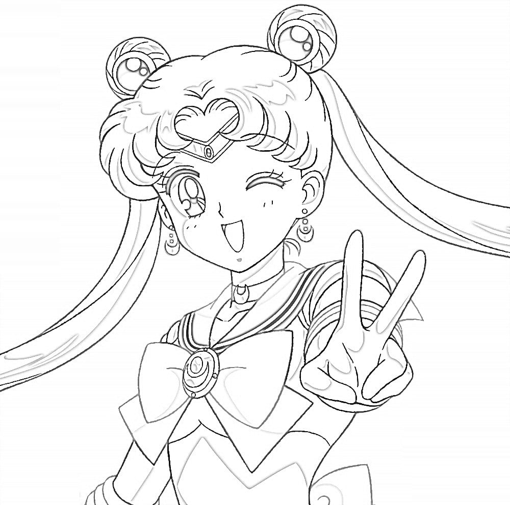 Dessin par Usagi Tsukino pour coloriages