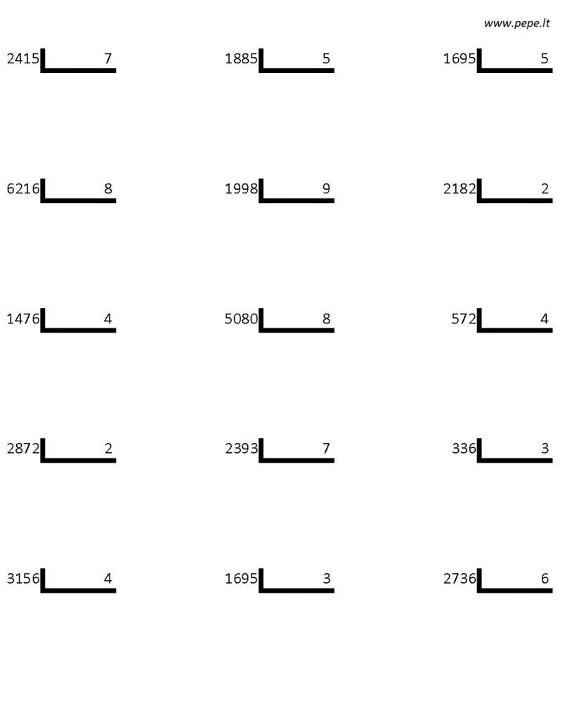 Uchinchi va to'rtinchi sinf o'quvchilari uchun qism burchagi matematika topshirig'i