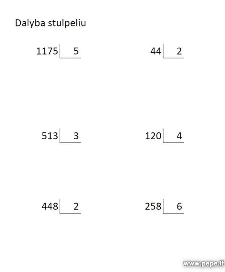 matematikopdeling for tredjeklasser