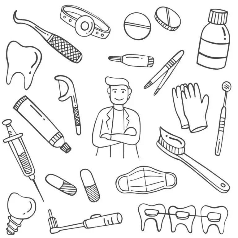 Tannlæknatæki til að lita tannlækninn