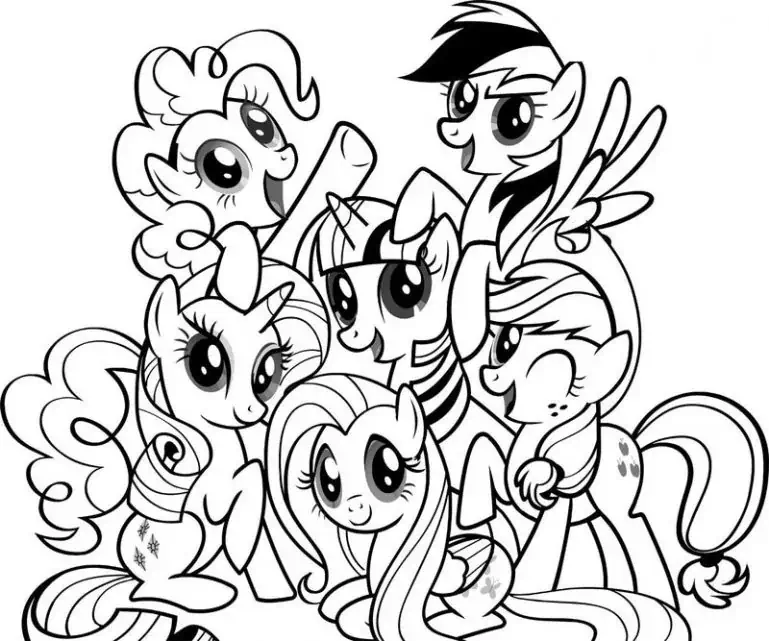 Viele Ponys Ausmalbilder.