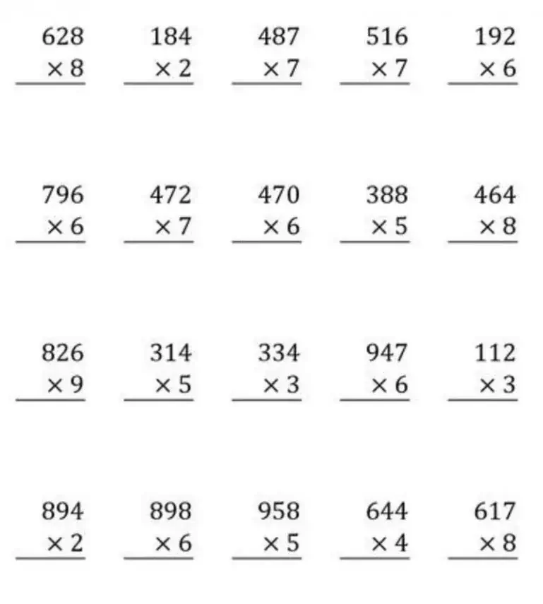 matematikos daugyba penktokams