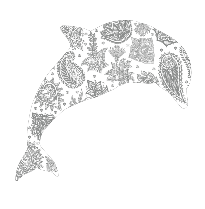 mandala delfin bojanka