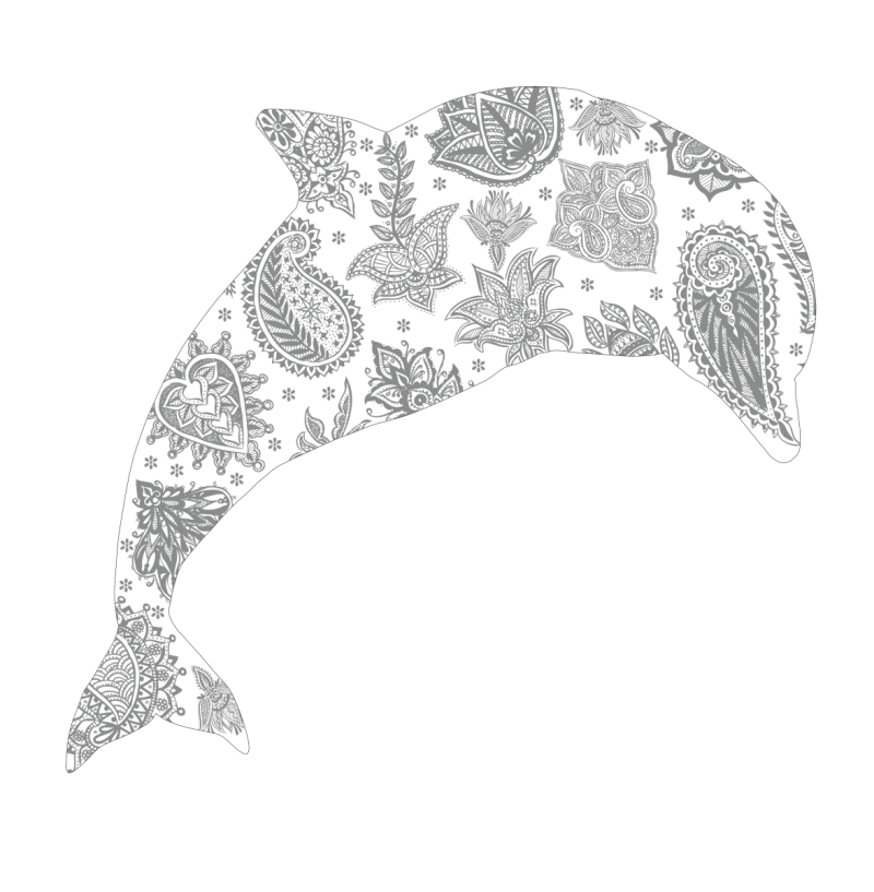 mandala de delfines para colorear