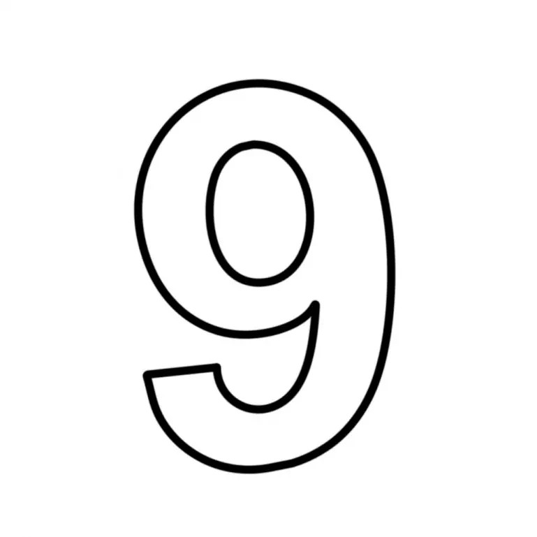 숫자 색칠 공부 9에서 색상 9까지