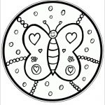 Mandala para niños mariposa