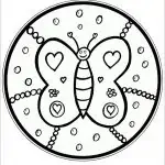 Mandala para crianças borboleta