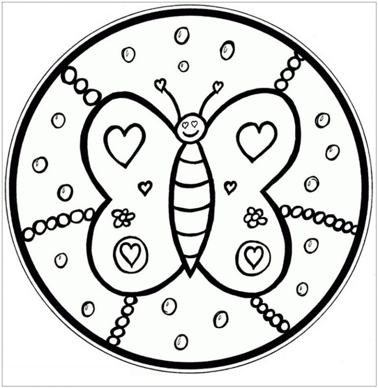 Mandala para sa mga bata butterfly