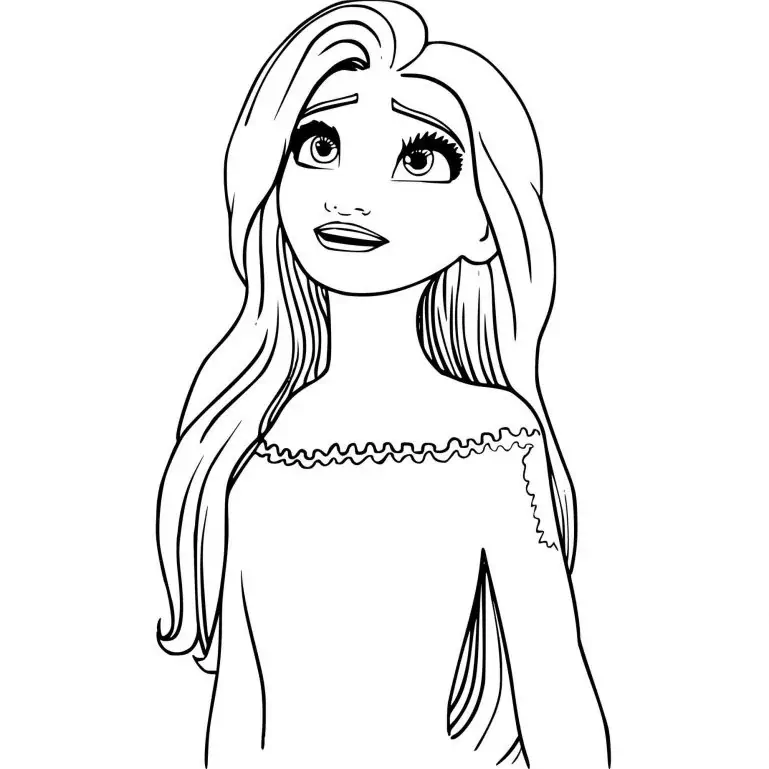 Elsa 색칠 및 인쇄 가능한 그림