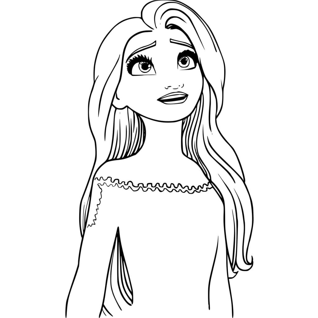 dibujo de Elsa para colorear