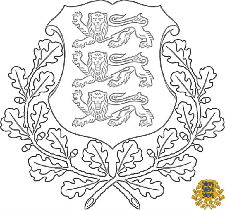 Grb Estonije u boji