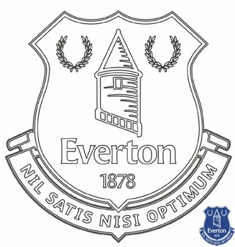 Liverpulio Everton FC Princo Ruperto bokštas herbas spalvinti