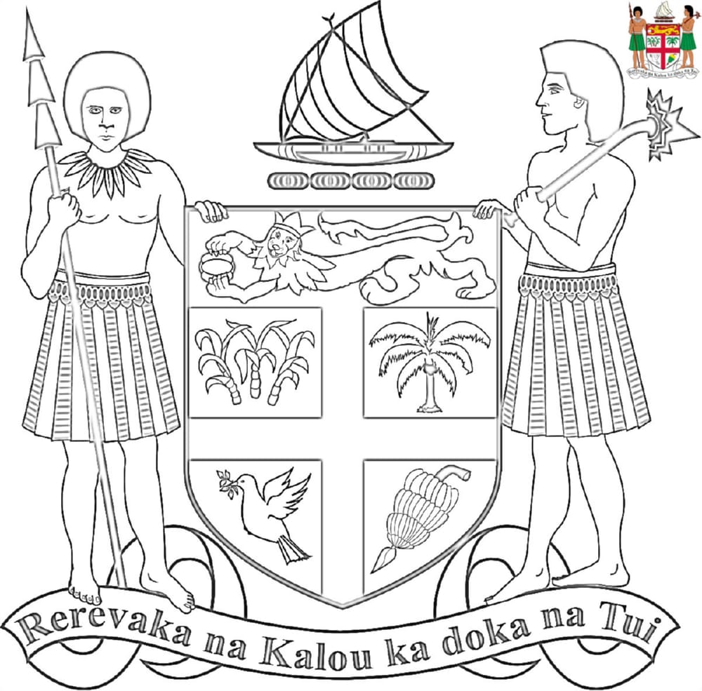 Fiji coat of arms sa pagkukulay