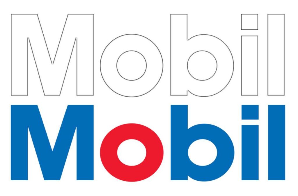 Logotipo de Mobil para colorear.