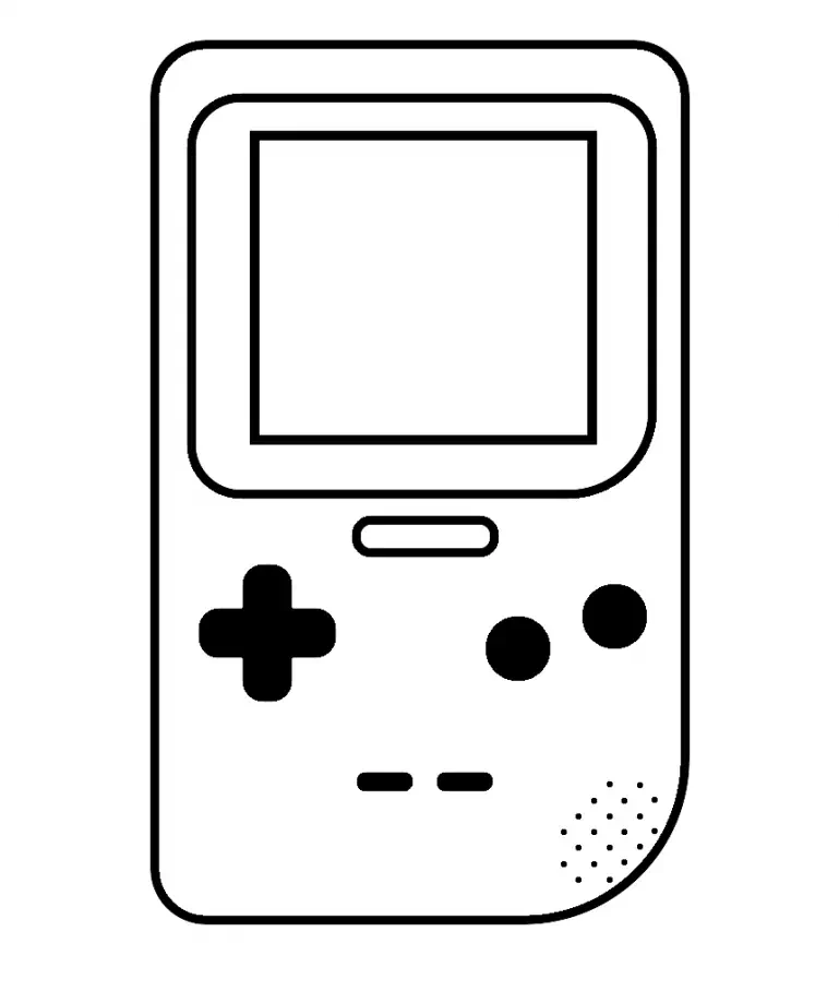 Gameboy počítač omaľovánky 
