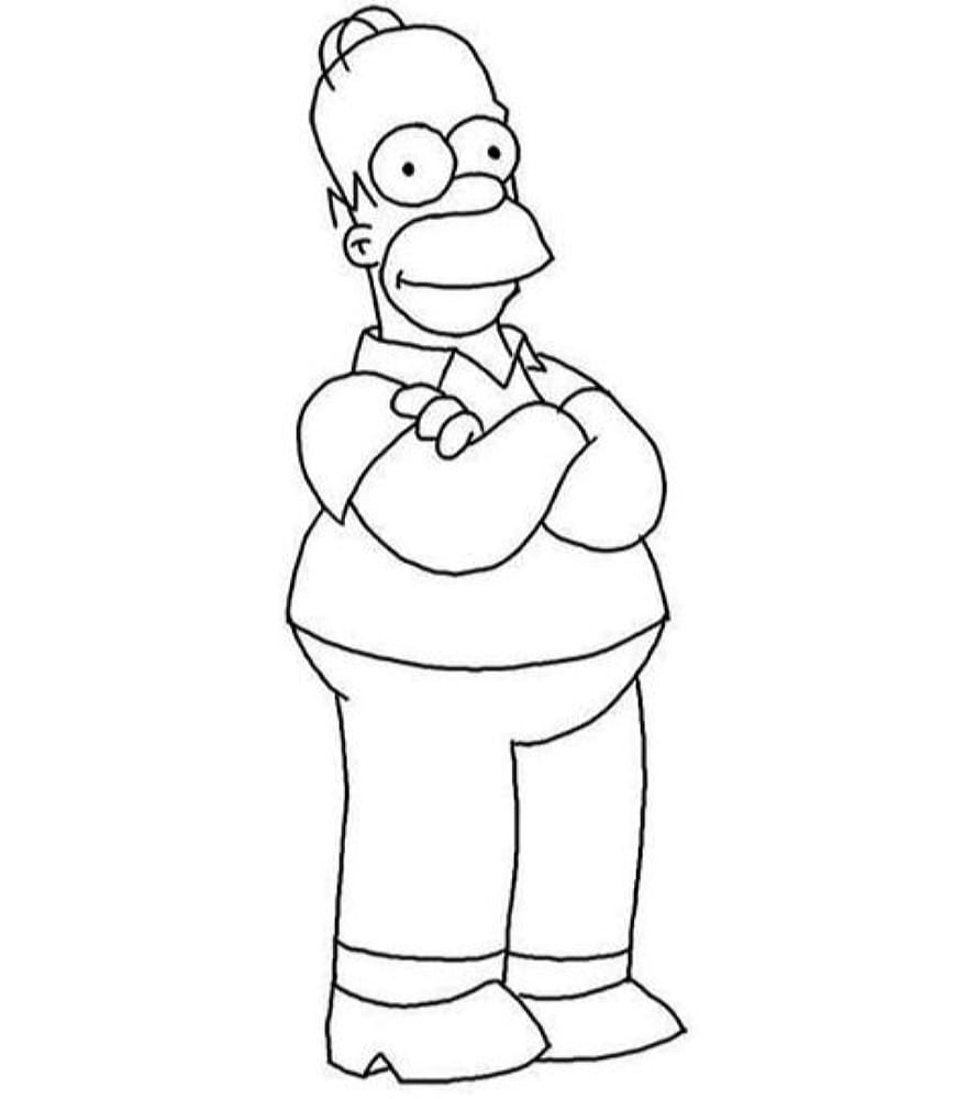 Mewarnai Homer Simpson