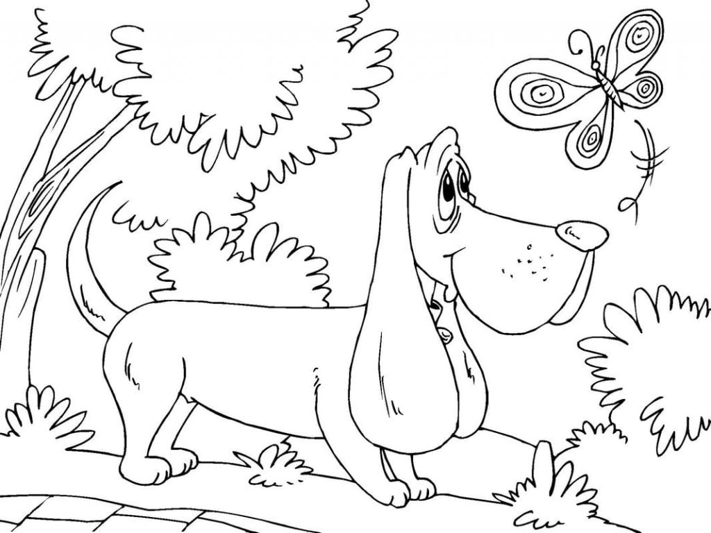 chien le plus long coloriage